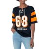 imageUltra Game Womens NFL Lace Up Tee Shirt Penalty BoxTeam Color