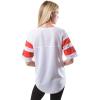 imageUltra Game Womens NFL Lace Up Tee Shirt Penalty BoxTeam Color