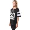 imageUltra Game Womens NFL Lace Up Tee Shirt Penalty BoxTeam Color