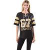 imageUltra Game Womens NFL Lace Up Tee Shirt Penalty BoxTeam Color
