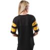 imageUltra Game Womens NFL Lace Up Tee Shirt Penalty BoxTeam Color