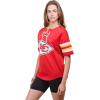 imageUltra Game Womens NFL Lace Up Tee Shirt Penalty BoxTeam Color Updated