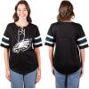imageUltra Game Womens NFL Lace Up Tee Shirt Penalty BoxTeam Color Updated