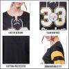 imageUltra Game Womens NFL Lace Up Tee Shirt Penalty BoxTeam Color Updated