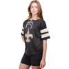 imageUltra Game Womens NFL Lace Up Tee Shirt Penalty BoxTeam Color Updated