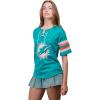 imageUltra Game Womens NFL Lace Up Tee Shirt Penalty BoxTeam Color Updated