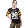 imageUltra Game Womens NFL Lace Up Tee Shirt Penalty BoxTeam Color Updated