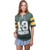 imageUltra Game Womens NFL Lace Up Tee Shirt Penalty BoxTeam Color Updated