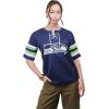 imageUltra Game Womens NFL Lace Up Tee Shirt Penalty BoxTeam Color Updated