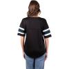 imageUltra Game Womens NFL Lace Up Tee Shirt Penalty BoxTeam Color Updated