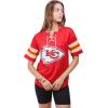 imageUltra Game Womens NFL Lace Up Tee Shirt Penalty BoxTeam Color Updated