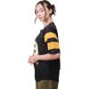 imageUltra Game Womens NFL Lace Up Tee Shirt Penalty BoxTeam Color Updated