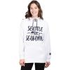 imageUltra Game Womens NFL Official Super Soft Tie Neck Hoodie SweatshirtWhite Updated