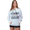 imageUltra Game Womens NFL Official Super Soft Tie Neck Hoodie SweatshirtWhite Updated