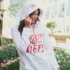 imageUltra Game Womens NFL Official Super Soft Tie Neck Hoodie SweatshirtWhite Updated
