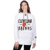 imageUltra Game Womens NFL Official Super Soft Tie Neck Hoodie SweatshirtWhite Updated