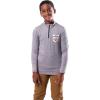 imageUltra Game Youth NFL Official Super Soft Quarter Zip Long Sleeve TShirtHeather Gray