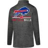 imageUltra Game Youth NFL Official Super Soft Quarter Zip Long Sleeve TShirtHeather Gray