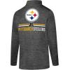 imageUltra Game Youth NFL Official Super Soft Quarter Zip Long Sleeve TShirtHeather Gray