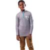 imageUltra Game Youth NFL Official Super Soft Quarter Zip Long Sleeve TShirtHeather Gray