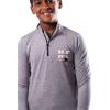 imageUltra Game Youth NFL Official Super Soft Quarter Zip Long Sleeve TShirtHeather Gray