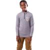 imageUltra Game Youth NFL Official Super Soft Quarter Zip Long Sleeve TShirtHeather Gray