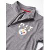 imageUltra Game Youth NFL Official Super Soft Quarter Zip Long Sleeve TShirtHeather Gray