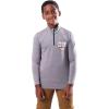 imageUltra Game Youth NFL Official Super Soft Quarter Zip Long Sleeve TShirtHeather Gray