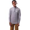 imageUltra Game Youth NFL Official Super Soft Quarter Zip Long Sleeve TShirtHeather Gray