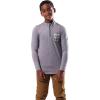 imageUltra Game Youth NFL Official Super Soft Quarter Zip Long Sleeve TShirtHeather Gray