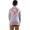 imageUltra Game Youth NFL Official Super Soft Quarter Zip Long Sleeve TShirtHeather Gray