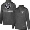 imageUltra Game Youth NFL Official Super Soft Quarter Zip Long Sleeve TShirtHeather Gray