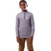 imageUltra Game Youth NFL Official Super Soft Quarter Zip Long Sleeve TShirtHeather Gray