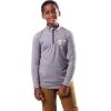 imageUltra Game Youth NFL Official Super Soft Quarter Zip Long Sleeve TShirtHeather Gray