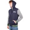 imageUltra Game NFL Mens Ultimate Full Zip Varsity Hoodie Sweatshirt JacketSeattle Seahawks