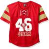 imageUltra Game Womens NFL Lace Up Tee Shirt Penalty BoxTeam Color