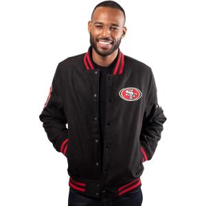 imageUltra Game Mens NFL Official Classic Varsity Coaches Jacket CoatTeam Color