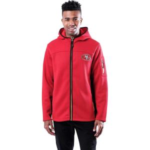 imageUltra Game NFL Mens Extra Soft Fleece Full Zip Hooded Sweatshirt JacketTeam Color