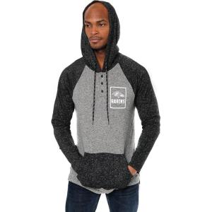 imageUltra Game NFL Mens Fleece Hoodie Pullover Sweatshirt HenleyBaltimore Ravens
