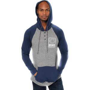 imageUltra Game NFL Mens Fleece Hoodie Pullover Sweatshirt HenleyChicago Bears