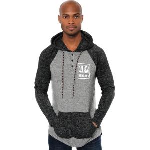 imageUltra Game NFL Mens Fleece Hoodie Pullover Sweatshirt HenleyCincinnati Bengals