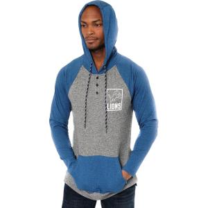 imageUltra Game NFL Mens Fleece Hoodie Pullover Sweatshirt HenleyDetroit Lions