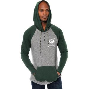 imageUltra Game NFL Mens Fleece Hoodie Pullover Sweatshirt HenleyGreen Bay Packers