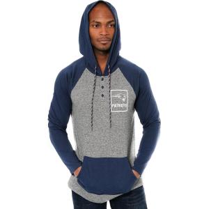 imageUltra Game NFL Mens Fleece Hoodie Pullover Sweatshirt HenleyNew England Patriots