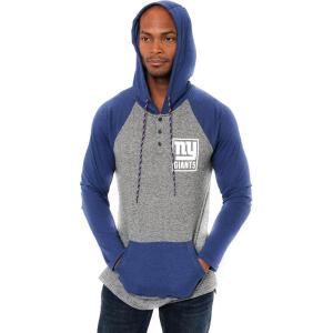 imageUltra Game NFL Mens Fleece Hoodie Pullover Sweatshirt HenleyNew York Giants
