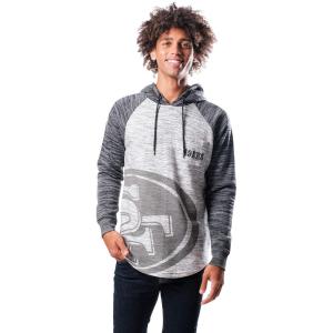 imageUltra Game NFL Mens Vintage Super Soft Fleece Pullover HoodieRaglan Gray Space Dye