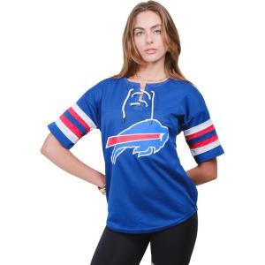 imageUltra Game Womens NFL Lace Up Tee Shirt Penalty BoxTeam Color Updated 2