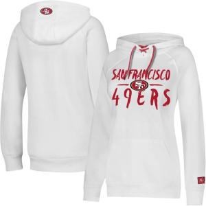 imageUltra Game Womens NFL Official Super Soft Tie Neck Hoodie SweatshirtWhite Updated