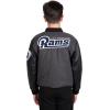 imageUltra Game NFL Boys Classic Baseball Varsity JacketCharcoal
