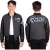 imageUltra Game NFL Boys Classic Baseball Varsity JacketCharcoal